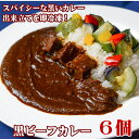 【ふるさと納税】黒ビーフカレー 200g 6個 セット 冷凍 惣菜 ビーフカレー 牛 牛肉 ビーフ カレー　【倉敷市】