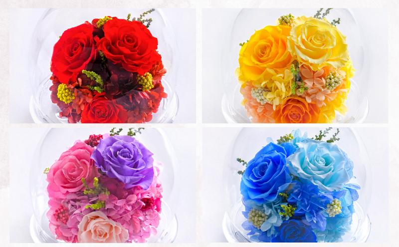 花 プリザーブドフラワー ガラスドームL ギフト プレゼント