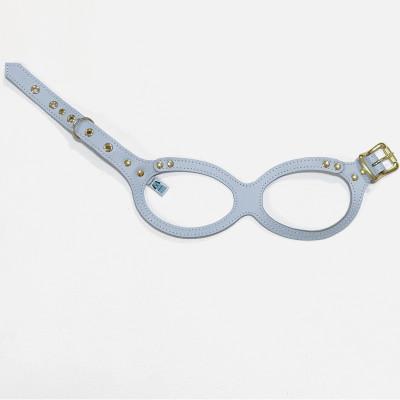 ふるさと納税 八潮市 メガネハーネス【Mサイズ】サムシングブルー ゴールド金具(本革製) kazama premium