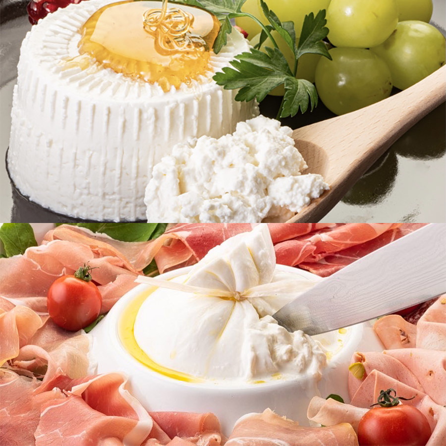 ＜ITALCHEESE＞「リコッタ300g」＆「ブッラータ280g」セット