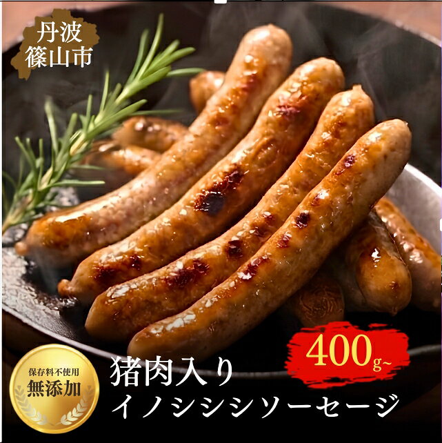 【ふるさと納税】丹波篠山 イノシシシソーセージ 8本入り×2〜5セット選択可〈猪肉入り〉無添加 天然羊腸使用 ジビエ ソーセージ 加工肉 ギフト 高たんぱく ヘルシー いのしし イノシシ 丹波篠山市 | 兵庫県 丹波篠山市