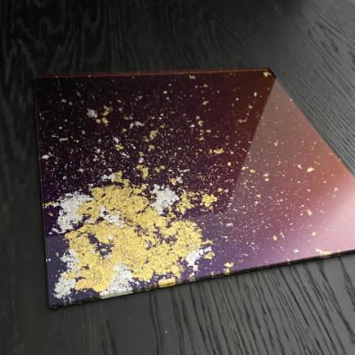 ふるさと納税 海南市 ガラスプレート300　マジョ金箔ブルー |  | 01