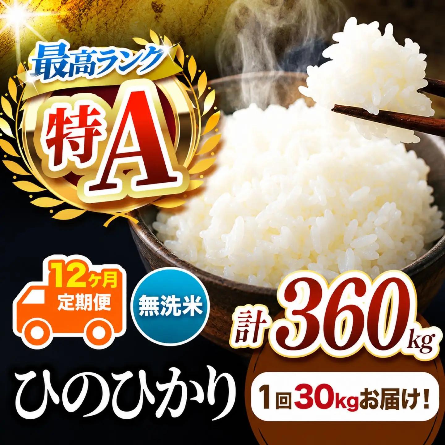 【 定期便 12回 】 R7年産 熊本県産 無洗米 ひのひかり 30kg
