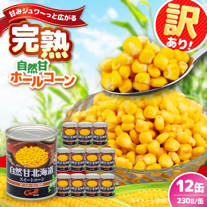 【ふるさと納税】【訳あり】北海道 自然甘ホールコーン 12缶《喜茂別町》【きもべつ観光協会】 コーン コーン缶 とうもろこし トウモロコシ 訳あり 缶 缶詰 北海道 常温 常温配送 [AJAG040] 5000 5000円 5千円