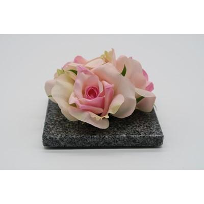 ふるさと納税 岡崎市 咲く石シリーズ『pretty-flowers』ピンクの小バラ