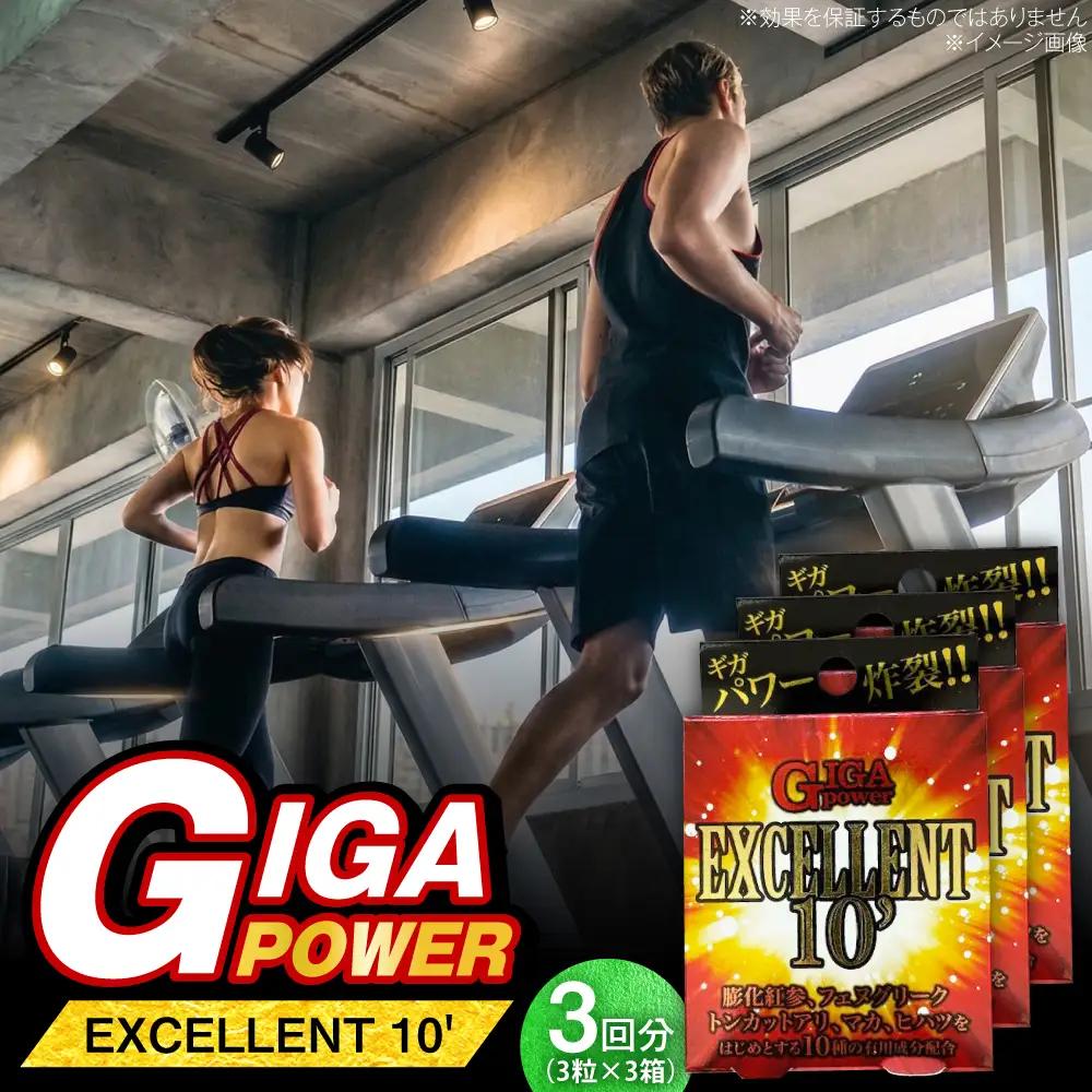 サプリ GIGA POWER EXCELLENT 10' 3粒 3箱セット サプリ BLAX008