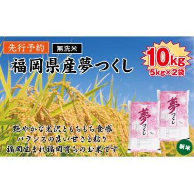 ふるさと納税 香春町 《無洗米》【新米　8年産】9月〜出荷【食味鑑定士厳選】福岡県 夢つくし10k(5k×2袋)(香春町)