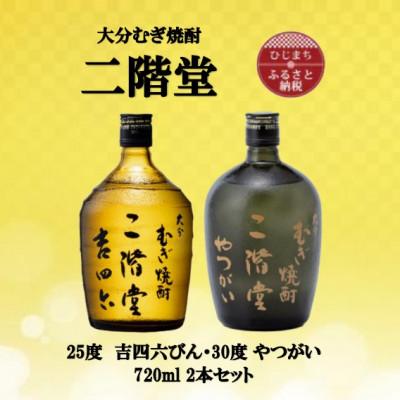ふるさと納税 日出町 大分むぎ焼酎　二階堂吉四六瓶25度とやつがい30度(720ml)2本セット