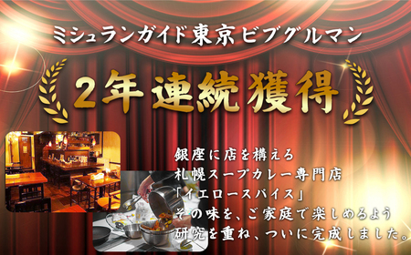 ミシュラン東京ビブグルマン掲載のこってり【黒スープ】角煮スープカレー2人前 【kt107-003】