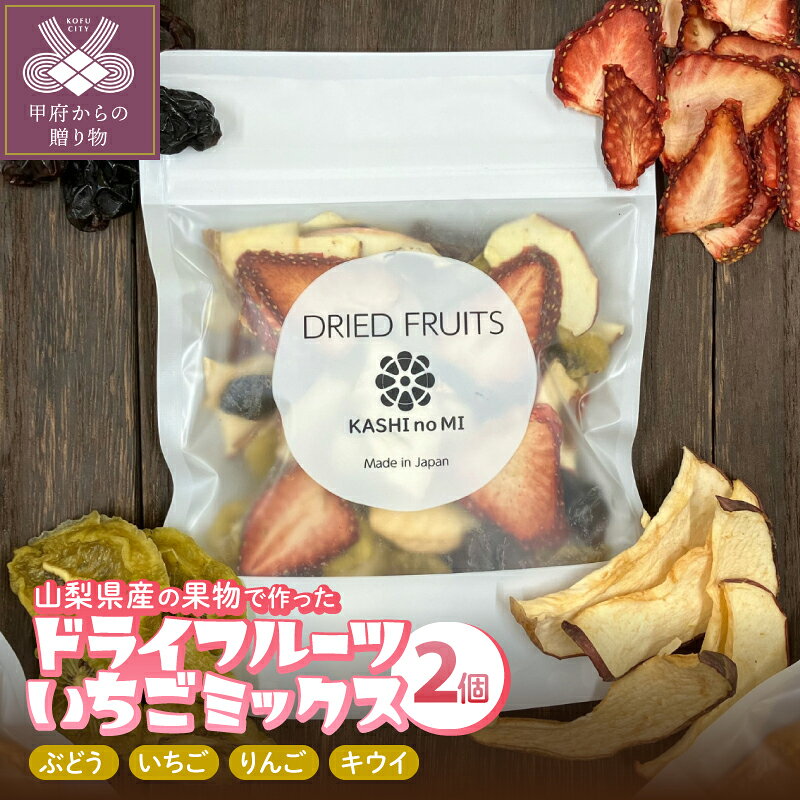 【ふるさと納税】 ドライフルーツ セット いちご ぶどう キウイ りんご ミックス 2個 果物 甘味 酸味 香り 果汁 常温 おやつ 朝食 スイーツ 山梨県産 k050-027