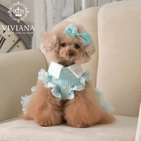 
                  ドッグウェア「VIVIANA」　ストライプワンピースストライプワンピース　/　Green
                