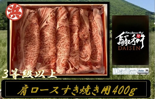 【ふるさと納税】鳥取和牛DAISEN肩ロースすき焼き【25-017-010】 和牛　牛肉　カルビ　すき焼き　スライス　鳥取県産　国産　冷凍 お取り寄せ グルメ 鳥取県 米子市 送料無料