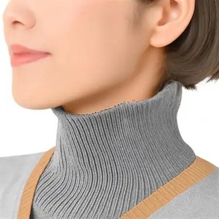 日本製 オーガニックコットン ネックウォーマー ( つけ襟 ) グレー (6650-7371)_装飾品・工芸品 女性・レディース 洋服 _【1324748】