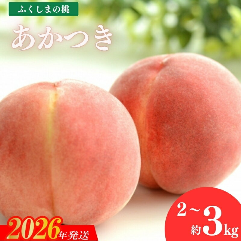 【ふるさと納税】もも「あかつき」 約2kg 約3kg【2026年発送　先行予約】