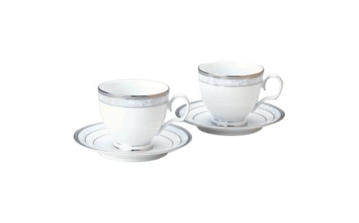 ノリタケ＜ハンプシャープラチナ＞カップ&ソーサーペア【1637898】