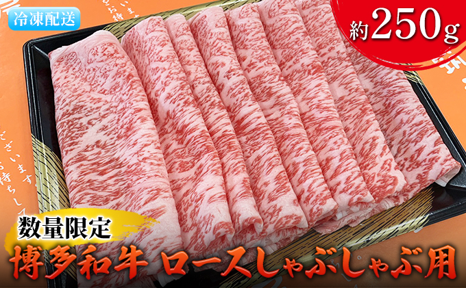 
数量限定 牛肉 博多和牛 ロース しゃぶしゃぶ用 約250g 配送不可 離島
