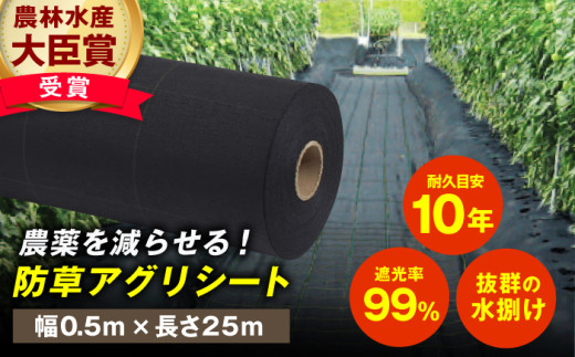 防草アグリシート（BB2218・耐久目安10年・幅0.5m×長さ25ｍ） 広川町 / 日本ワイドクロス株式会社 [AFCA009]