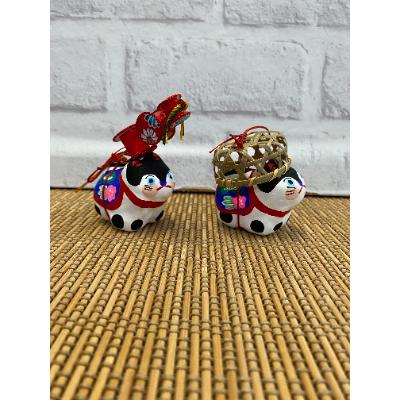ふるさと納税 春日部市 ミニ犬張子セット(笊被り犬張子・でんでん太鼓犬張子)手作り張子人形 |  | 01