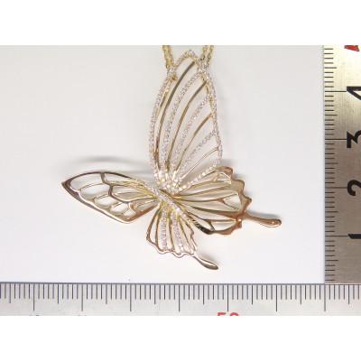 ふるさと納税 中央市 K18イエローゴールド蝶モチーフダイヤモンドネックレス |  | 02