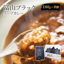 【ふるさと納税】富山ブラックスープカレー180g×8個セット/富山県黒部市 保存食 非常食 送料無料 レトルトカレー カントリーキッチン　【加工食品・惣菜・レトルト】