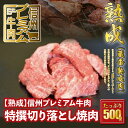 【ふるさと納税】 信州プレミアム牛肉 【熟鮮】 特撰切り落とし 焼肉用 500g 切り落とし 牛肉 焼肉