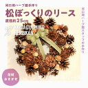 【ふるさと納税】 ”河口湖ハーブ館手作り”松ぼっくりのリース　直径約25cm（花材おまかせ） FAA7004