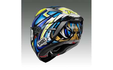 SHOEIヘルメット【X-Fifteen DAIJIRO (YELLOW／BLUE)】M フィッティングチケット付き｜エックスフィフティーン フルフェイス バイク ツーリング レーサー 加藤 大治郎 