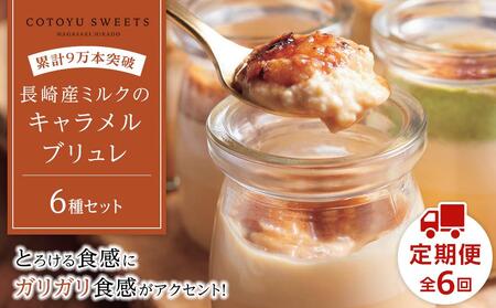 【AB993】【定期便／全6回】長崎産ミルクの キャラメル ブリュレ 6種セット / 心優 －Cotoyu Sweets－