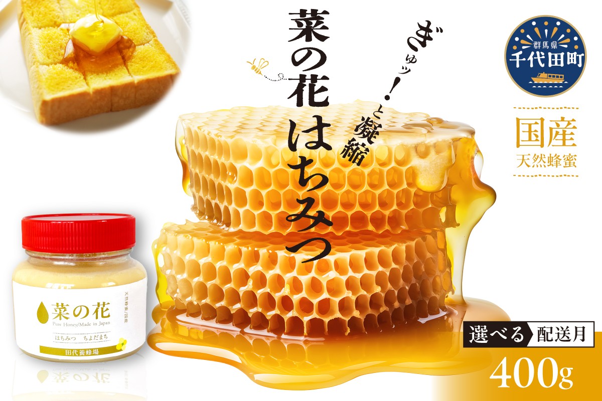 
                  【選べる配送月】はちみつ 【千代田町の蜂蜜】400g 「菜の花」はちみつ ハチミツ 蜂蜜 ハニー 蜜 国産 天然 パン 食パン トースト パンケーキ ヨーグルト 送料無料 希少 限定 limited 春
                