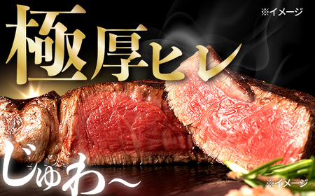 【全12回定期便】【極厚】厚切りヒレステーキ 長崎和牛 計400g以上（約200g×2枚）【肉のマルシン】 ヒレ ヒレステーキ フィレ ステーキ[FG51]