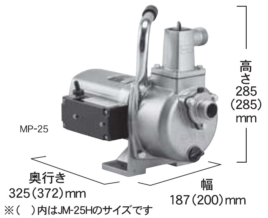 モーターポンプ MP-25 ジェットメイト 口径25ミリ AC-100V 定格1時間 モーター出力350W [0845]_イメージ4