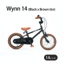 【ふるさと納税】自転車 子供用 Wynn 14 (Black x Brown tire) 子ども用 キッズバイク 14インチ ブラック 黒 組み立て不要 補助輪　藤沢市