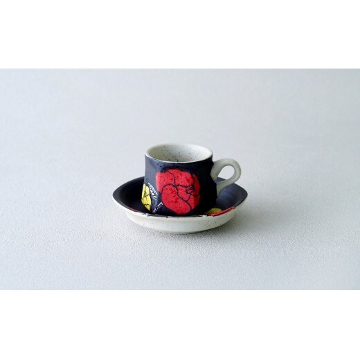 有田焼 赤バラ コーヒーカップ＆ソーサー【大慶】食器 コーヒー カップ＆ソーサー 器 うつわ 手描き 手仕事 ギフト プレゼント A30-857_イメージ2
