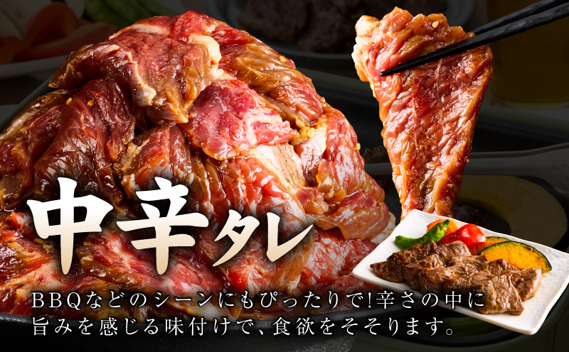【満足牛ハラミ】中辛タレ漬け 合計2.5kg 【味付け ハラミ 小分け 焼くだけ 簡単調理 BBQ 牛肉 250g×10P】