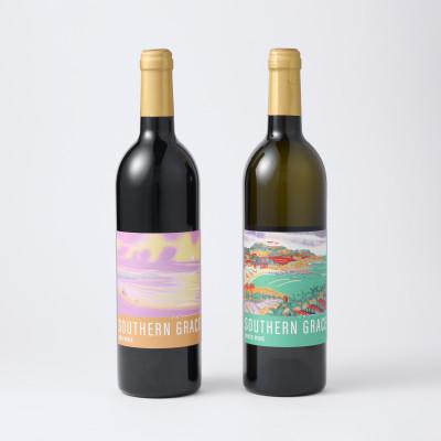 ふるさと納税 館山市 マシューズワイン　サザングレイス　赤白セット　(シラーズ/シャルドネ)各750ml×1本(計2本) |  | 02