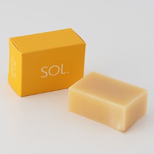 SOL.ハンドメイドフェイスソープNO. 3：Yes 保存料不使用 無着色料 無香料 天然由来 顔用 身体用 国産 茶の実油配合 フレッシュな香り ベルガモット リラックス 