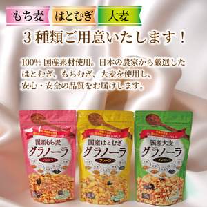 グラノーラ はとむぎ もちむぎ 大麦 250g 3袋 ドリームチーム