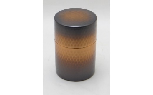 銅製鎚目茶筒赤銅仕上げ FC020164