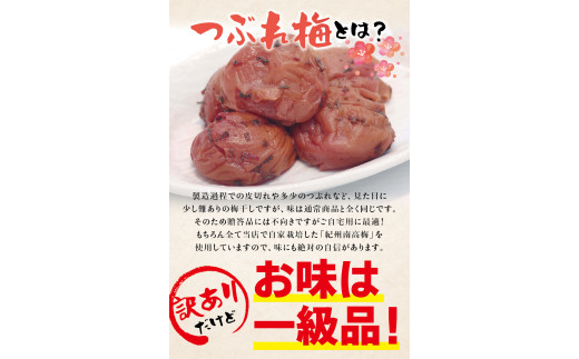 紀州南高梅　＜つぶれ梅＞かつお【ハチミツ入】塩分10%（2kg）なかやまさんちの梅干　うめ　ウメ【nky015-220k】_イメージ4