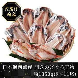 日本海西部産 開きのどぐろ干物C(1350g・9～11尾)干物 ひもの 旬 のどぐろ 鮮魚 魚 魚介 海鮮 海の幸 お取り寄せ 贈答用 ギフト おつまみ セット 水産加工 高級【T-AN5】【大山ブラ