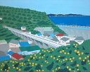 【ふるさと納税】原画「石橋からの景色」【キャンパス原画 キャンパス 小田原 石橋　風景 みかん 山 相模湾 新幹線 803x1000x20mm 絵画 風景絵画 アート作品 屋内装飾 神奈川県 小田原市 】