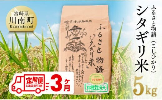 
										
										【3ヶ月定期便】※毎月20日頃発送※【令和6年産】宮崎県産こしひかり「シタギリ米」5kg【 お米 新米 2024年産 定期便 全3回 】［D04201t3］
									