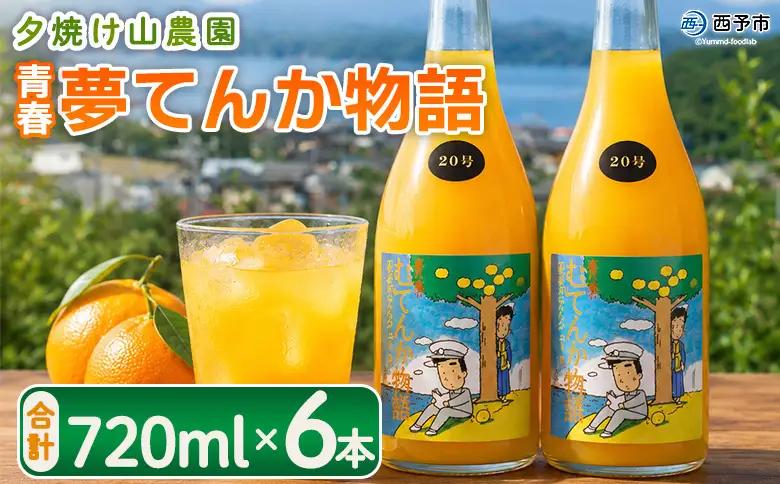 ＜青春 夢てんか物語 合計6本＞『1か月以内に順次出荷予定』 ジュース みかんジュース 温州みかん うんしゅうみかん  柑橘 果物 みかん 蜜柑 ミカン 詰め合わせ 詰合せ 夕焼け山農園 特産品 愛媛県 西予市【常温】AYN0004