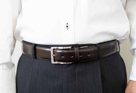 ASK 紳士用 牛革 レザー ベルト チョコ 幅 35mm メンズ ビジネス 通勤 就活 スーツ