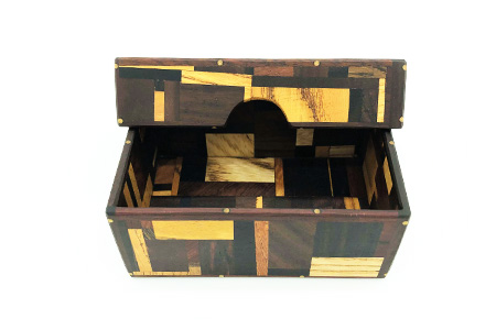 小物入れ「D」名刺・アクセサリー・印鑑　KT-6-4 徳島 那賀 木 木材 寄せ木 木製 木製品 小物 アクセサリー ジュエリー 収納 小物入れ 小物収納 小物ケース 収納ケース 収納ボックス アクセ