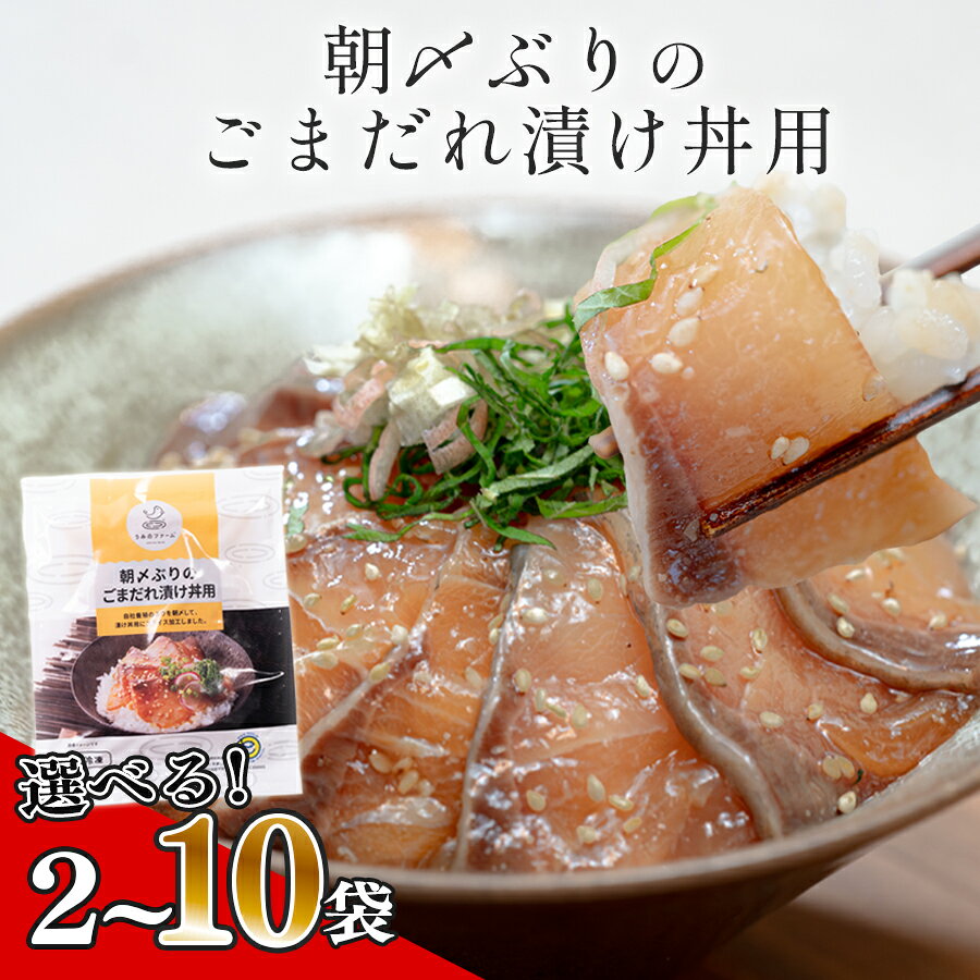 【ふるさと納税】 朝〆ぶり ごまだれ漬け丼用 2袋 5袋 10袋 1袋あたり100g 養殖 ブリ 鰤 海鮮 小分け 冷凍 簡単調理 新鮮 海鮮丼 家庭用 晩酌 高知県産 産地直送 おすすめ 人気 贈答 配達日指定可 高知県 大月町 うみのファーム