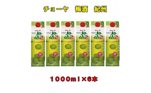 
                  チョーヤ梅酒紀州1,000ml紙パック×６本（１ケース）
                