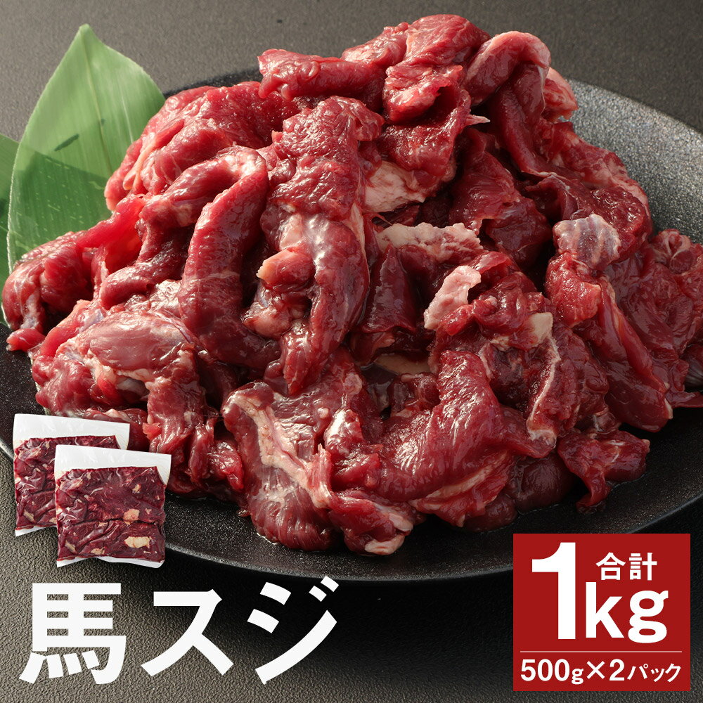 【ふるさと納税】馬スジ 合計1kg 500g×2パック スジ 馬肉 馬すじ お肉 小分け 五右衛門フーズ 冷凍 送料無料