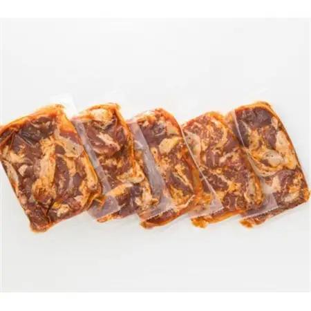 【毎月定期便】国産「北海道産」の希少な味付豚ハラミ 200g×5 計1kg　全4回_小分け 豚肉 豚 ホルモン ハラミ 国産 焼肉 焼き肉 アウトドア キャンプ BBQ bbq 手切り 一人暮らし セ