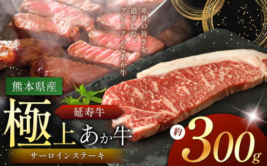 熊本県産 あか牛 「-延寿牛-」 サーロイン ステーキ 約300g| 肉 にく お肉 おにく 牛肉  熊本県 苓北町